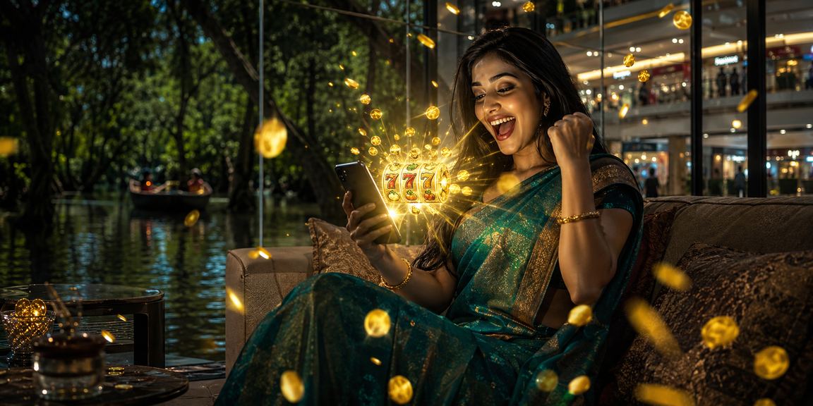 বাংলাদেশে অনলাইন স্লট গেম খেলছেন একজন তরুণী